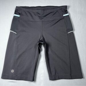 Athleta Shorts Presto Bike Athletic Running Gym Workout Womens sizeM black/Blue